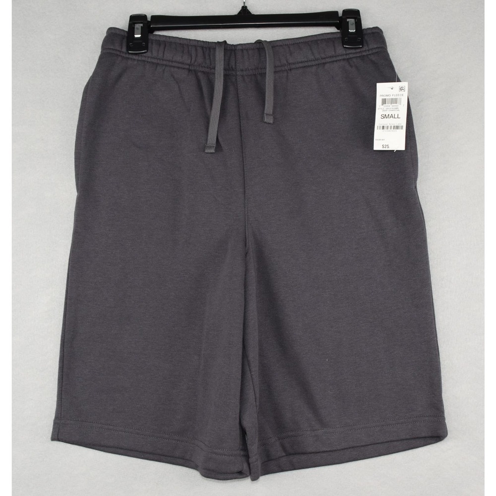 ID Ideology Men's Small Fleece Shorts 2-Pocket Drawstring Waist Deep Charcoal